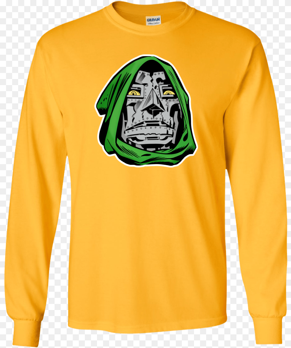 Dr Doom G240 Gildan Ls Ultra Cotton T Shirt Thumbnail Dr Doom Jack Kirby, Clothing, Sweatshirt, Sweater, Knitwear Free Transparent Png