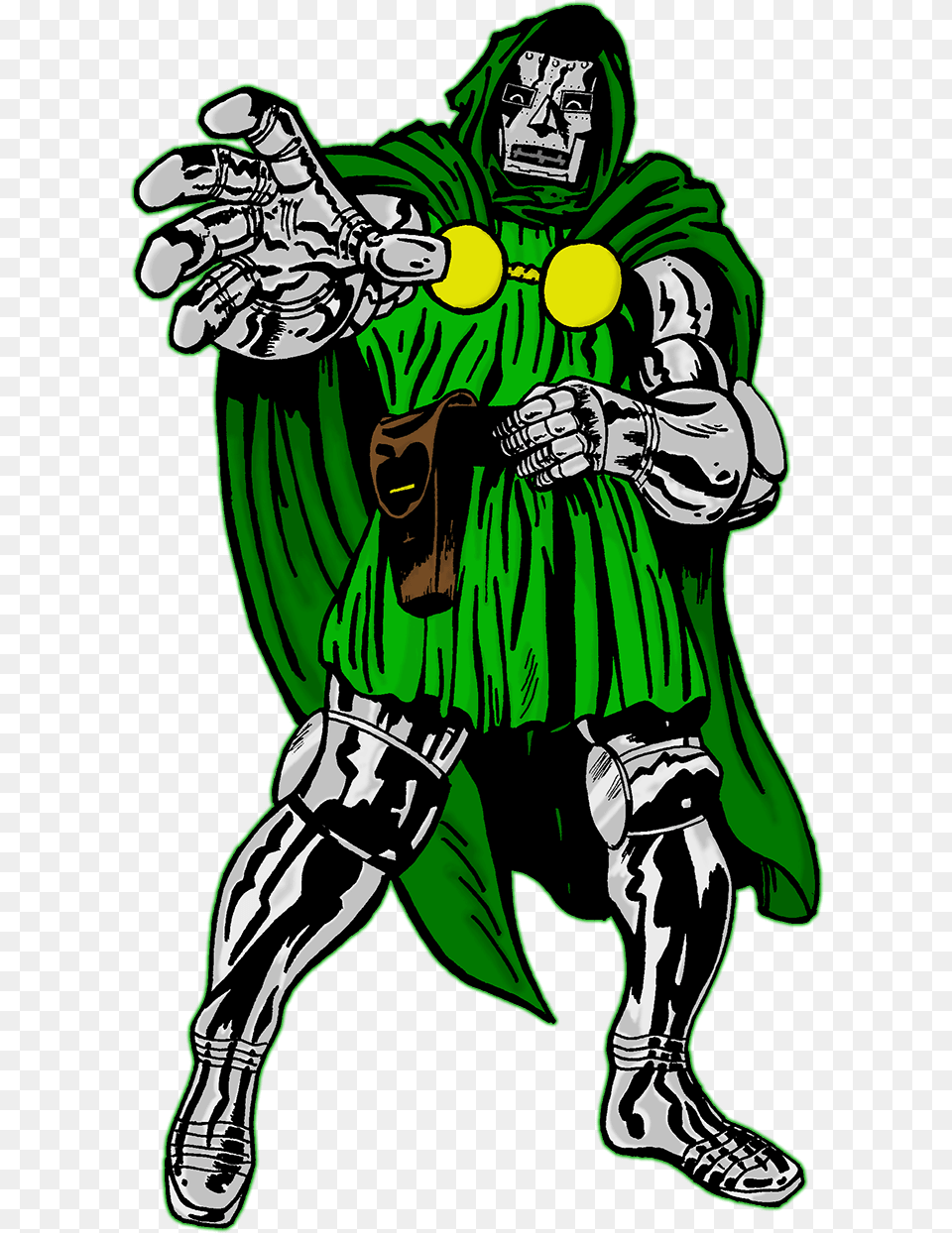 Dr Doom Jack Kirby, Green, Person, Face, Head Free Png