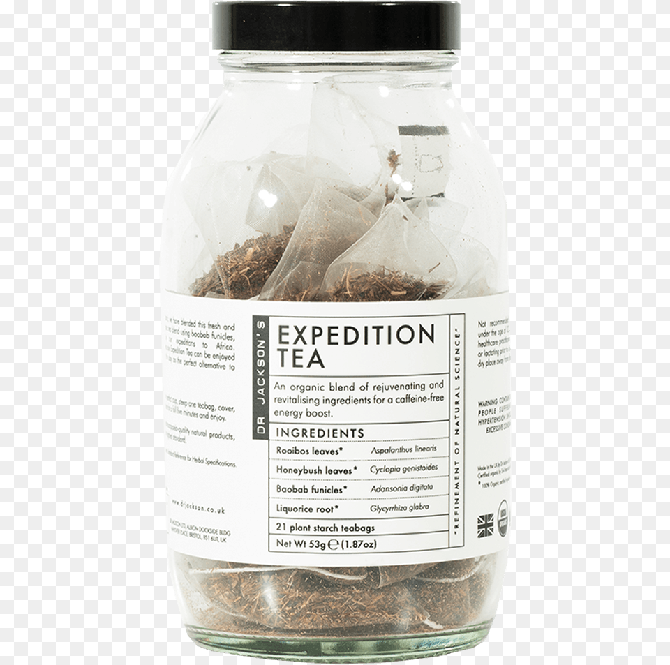 Dr Jackson S Expedition Tea 53g Glass Bottle, Jar, Adult, Wedding, Person Png