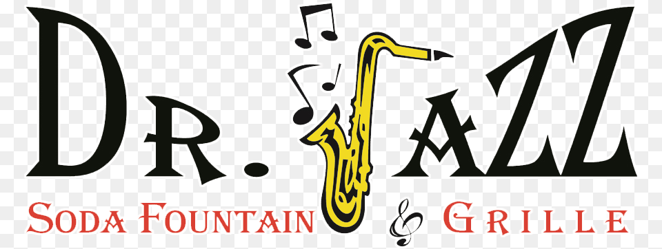 Dr Jazz Logo Transparent White Lil Gangster La County39s Most, Text, Musical Instrument, Saxophone Free Png