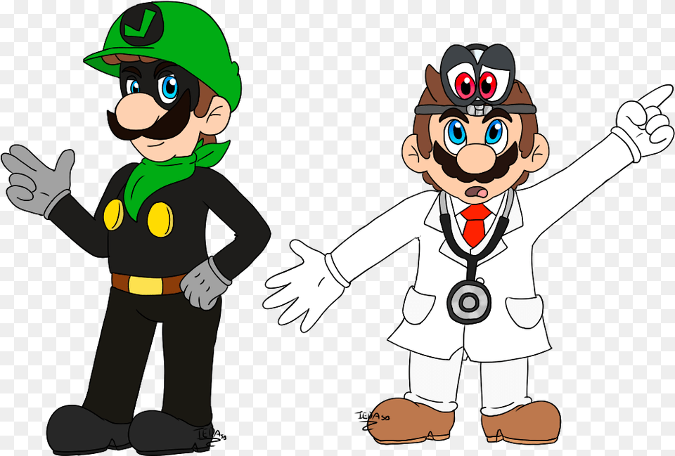 Dr Mario And Cappy And Mr L Dr Mario, Baby, Person, Face, Head Free Transparent Png