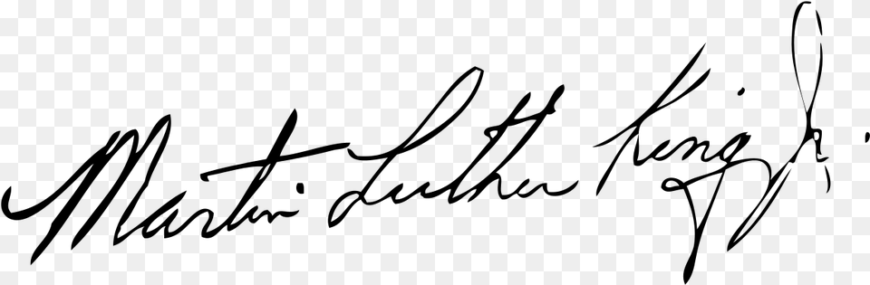 Dr Martin Luther King Jr Signature, Gray Free Png
