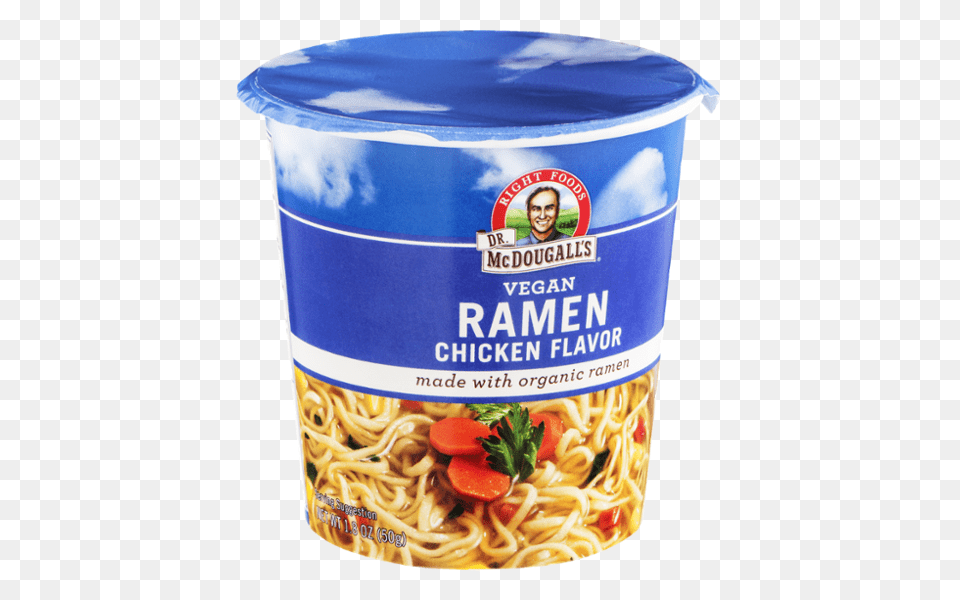 Dr Mcdougalls Vegan Ramen Chicken Flavor Reviews, Food, Noodle, Person, Can Png Image