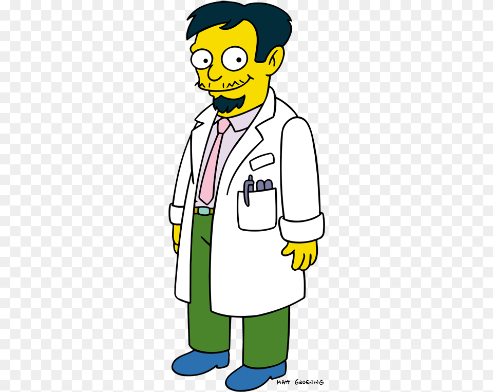 Dr Nick Riviera, Clothing, Coat, Lab Coat, Person Free Png