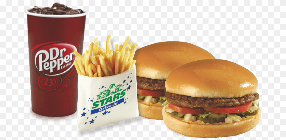 Dr Pepper, Burger, Food, Ketchup, Fries Free Png Download
