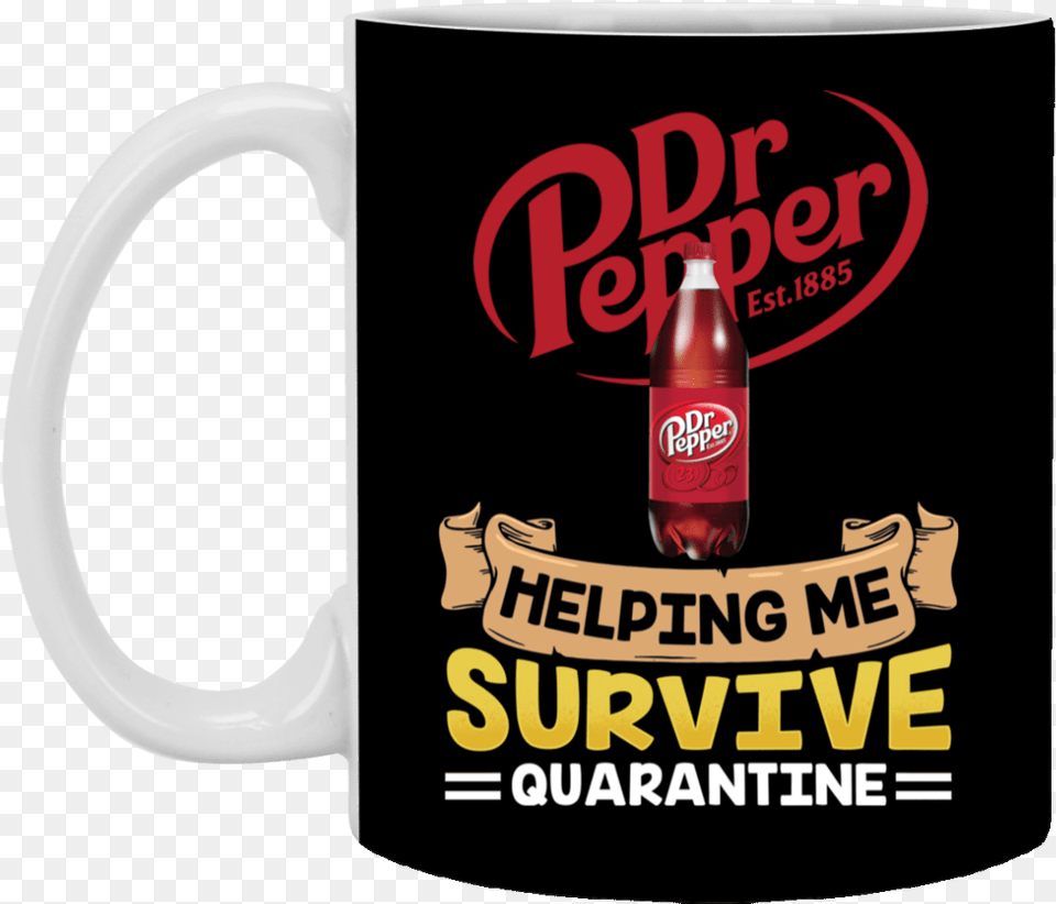Dr Pepper Helping Me Survive Quarantine Coffee Mug Travel Mug Water Bottle Mug, Beverage, Cup, Coffee Cup Free Transparent Png