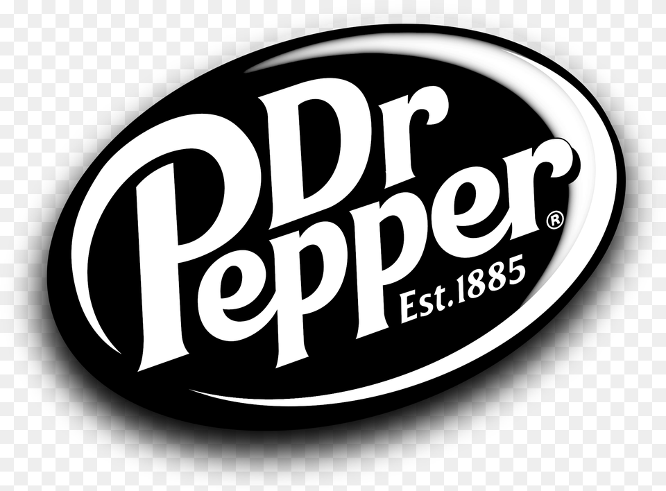Dr Pepper Logo Amp Svg Vector Dr Pepper Logo Black And White, Sticker, Oval Free Transparent Png