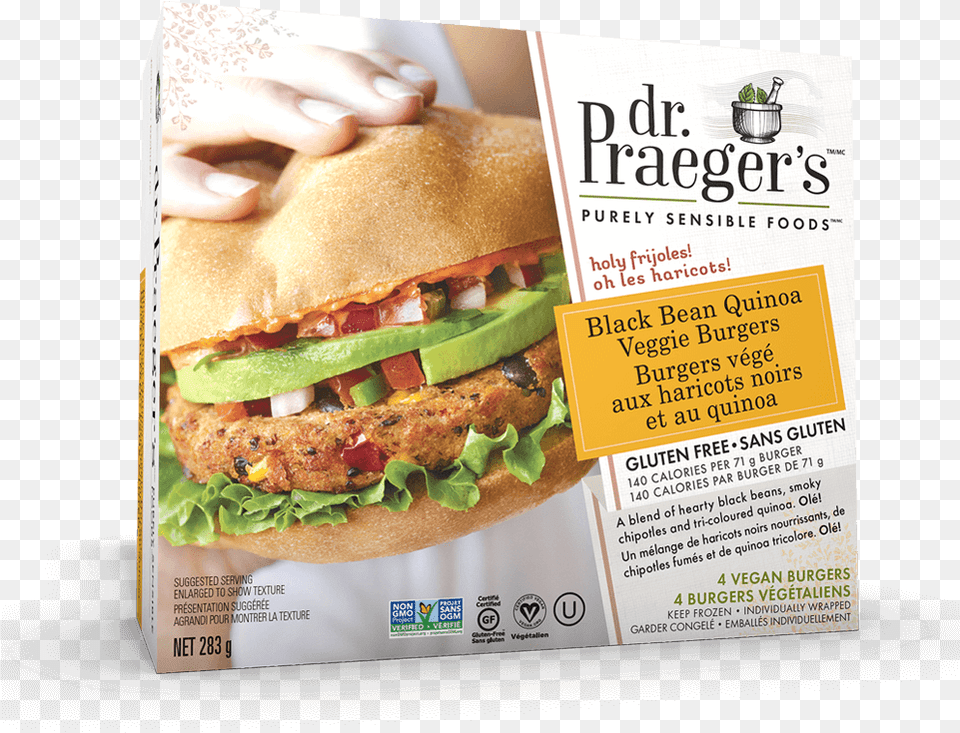 Dr Praeger39s Black Bean Quinoa Burger, Advertisement, Food, Poster, Baby Free Png Download