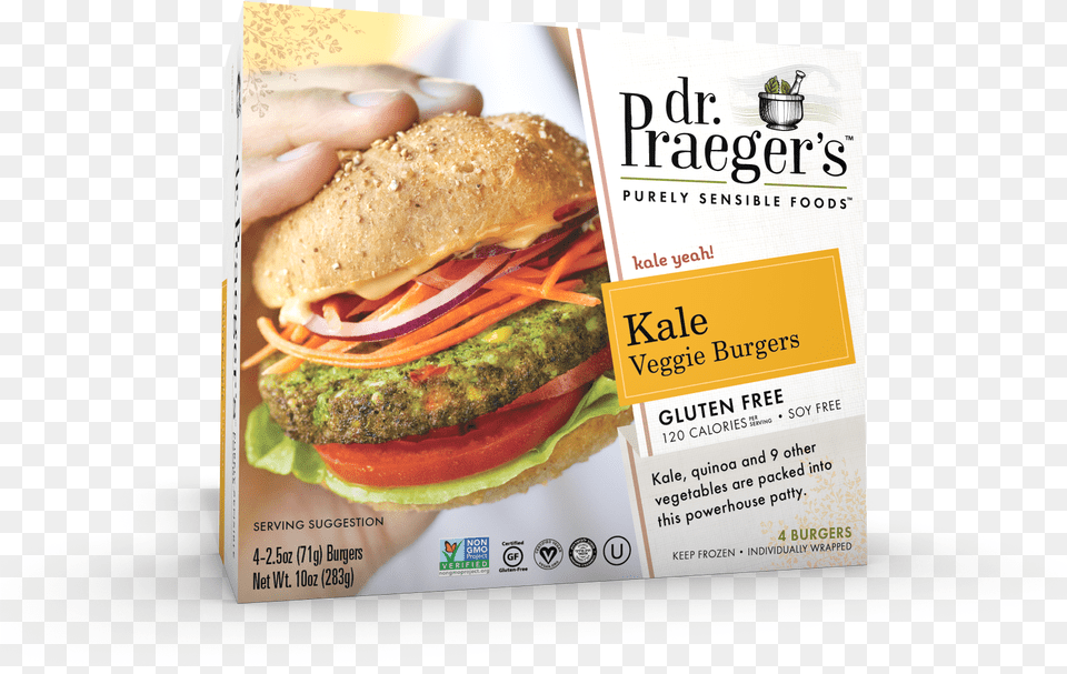 Dr Praeger39s Kale Veggie Burgers, Advertisement, Burger, Food, Poster Png