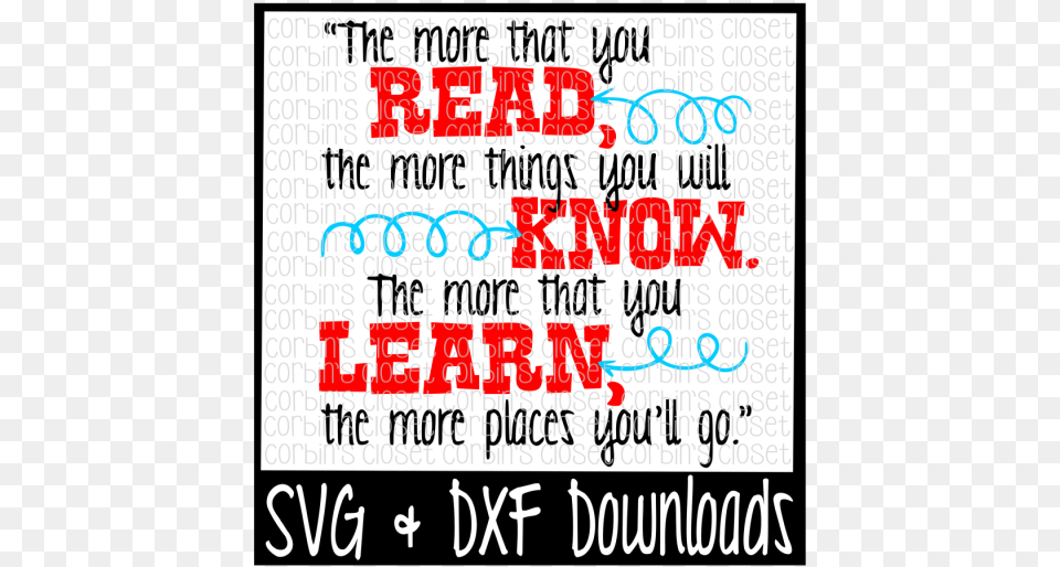 Dr Seuss Learn Read Seuss Cut File Dr Seuss Reading Svg, Text, Letter, Advertisement Free Png