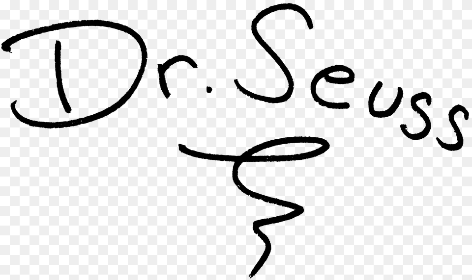 Dr Seuss Signature, Gray Png