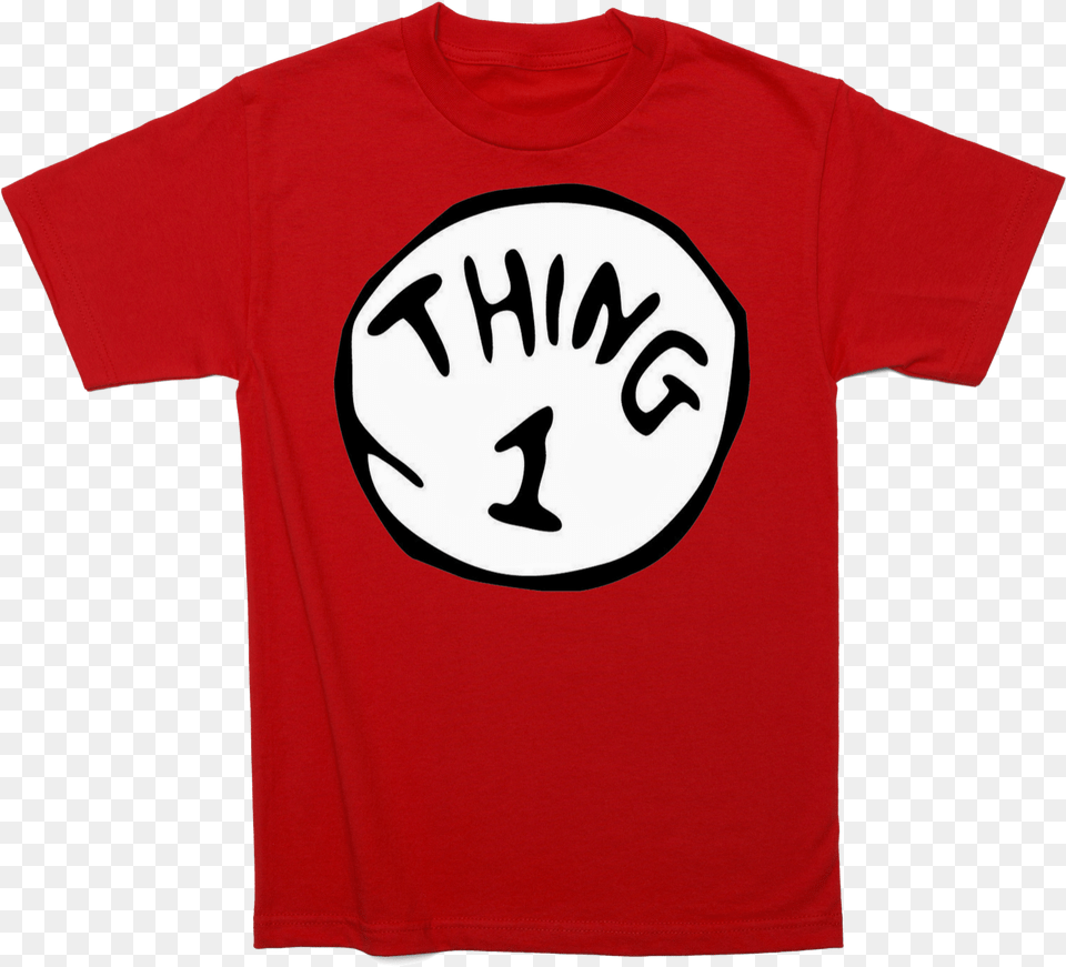 Dr Seuss Thing 1 And 2 Cat In The Hat Fancy Dress Adult Kids Thing 1 Shirt, Clothing, T-shirt Free Png Download