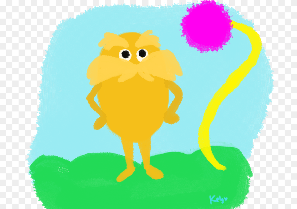 Dr Seusss Handprint Lorax Art, Animal, Bear, Mammal, Wildlife Png Image