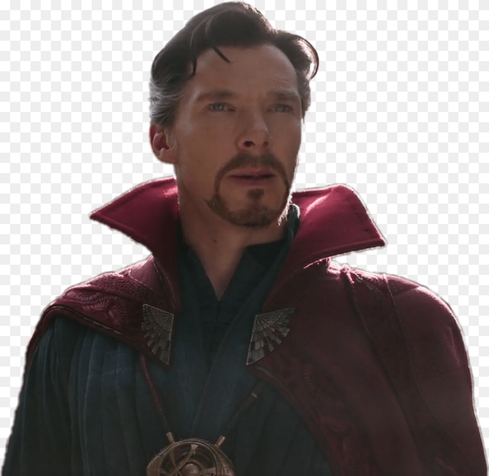 Dr Strange Sticker Leather Jacket, Clothing, Coat, Person, Man Free Png Download