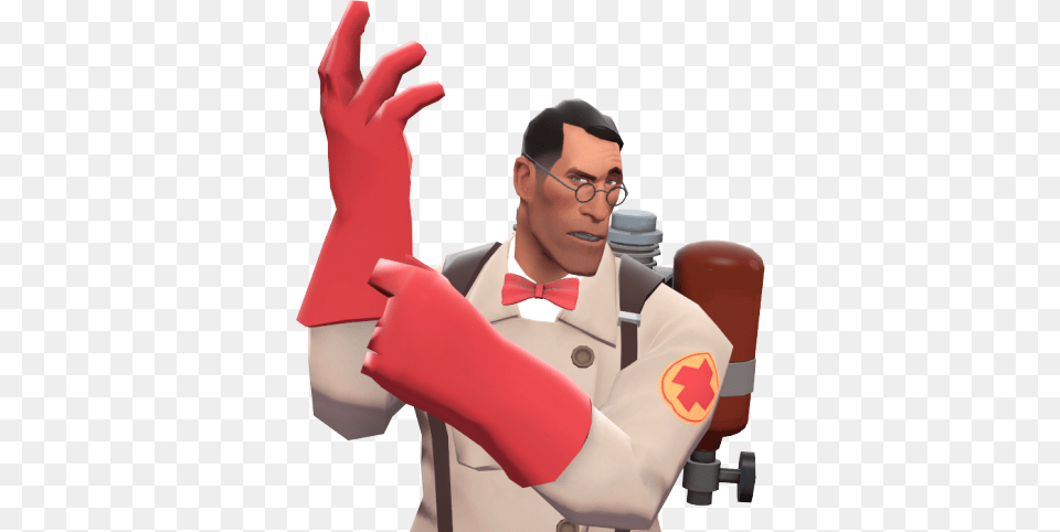 Dr Whoa Medic Team Fortress 2 Medic, Clothing, Glove, Adult, Male Free Transparent Png