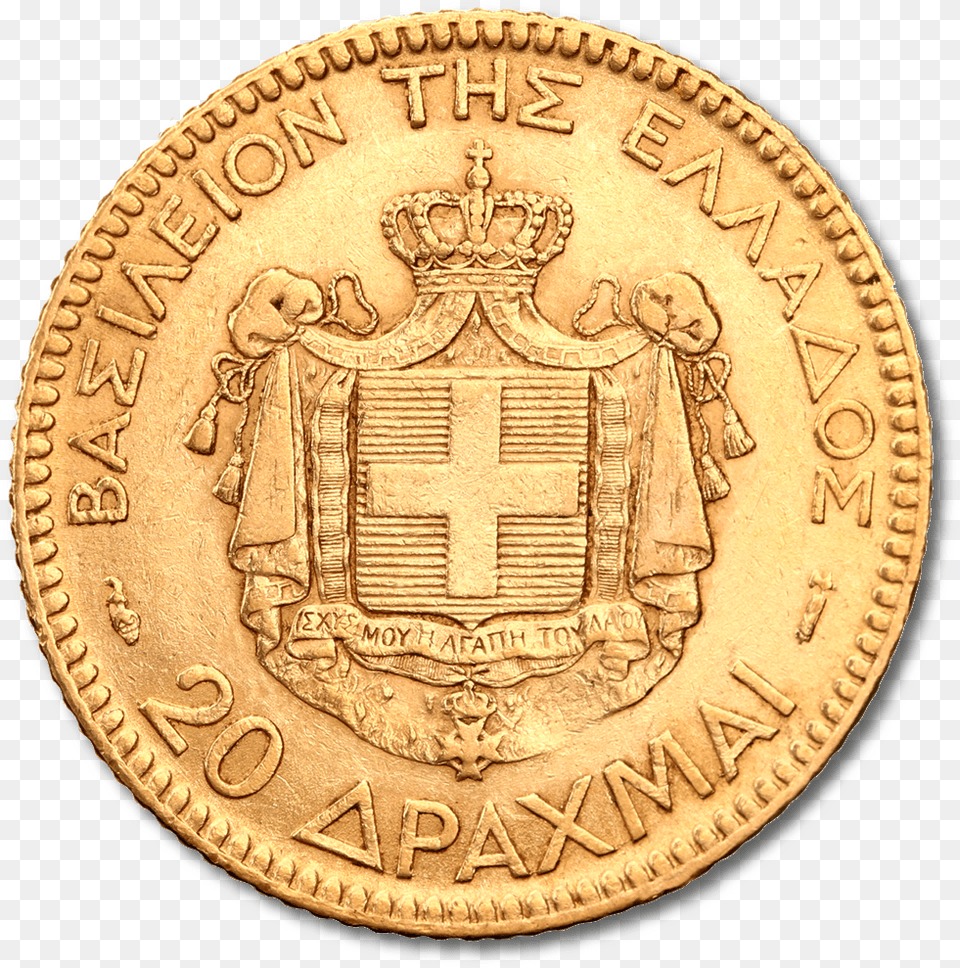 Drachma Gold Coin Reverse Drachme Whrung, Money Free Png Download