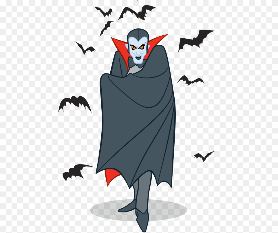 Dracula And Bats, Cape, Clothing, Fashion, Person Free Png