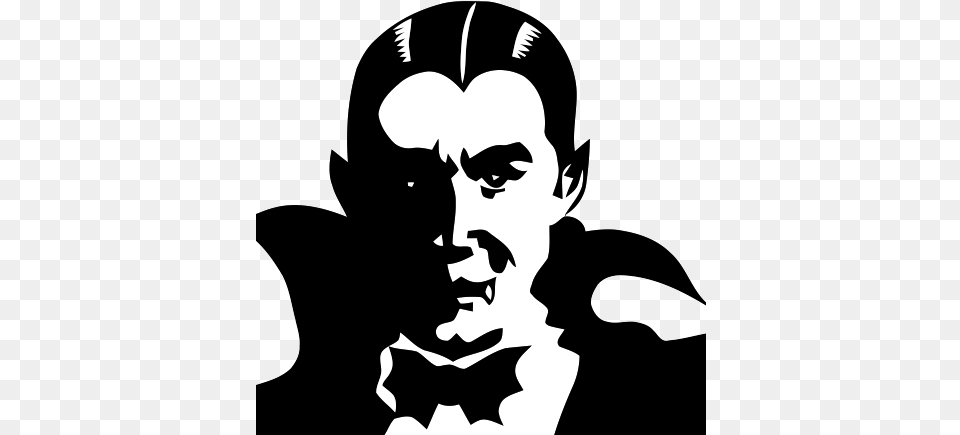 Dracula Black And White Clipart Vampire, Stencil, Person, Logo, Face Png Image