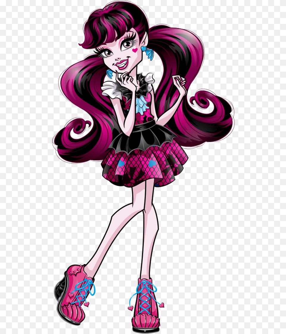 Dracula Wtmh Draculaura From Monster High, Book, Purple, Publication, Shoe Free Png Download