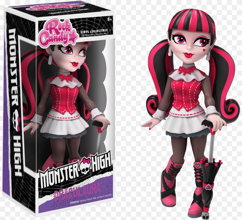 Draculaura Rock Candy 5 Vinyl Figure Funko Rock Candy Monster High, Doll, Toy, Face, Head Free Png Download