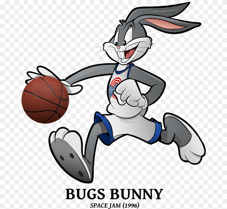 Draft 2018 Special Bugs Bunny Space Jam Cartoon, Ball, Basketball, Basketball (ball), Sport Png Image