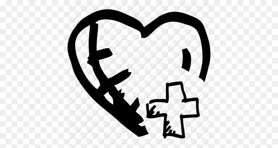 Draft Hand Drawn Handdrawn Love Plus Plus Heart Sketch Icon Png