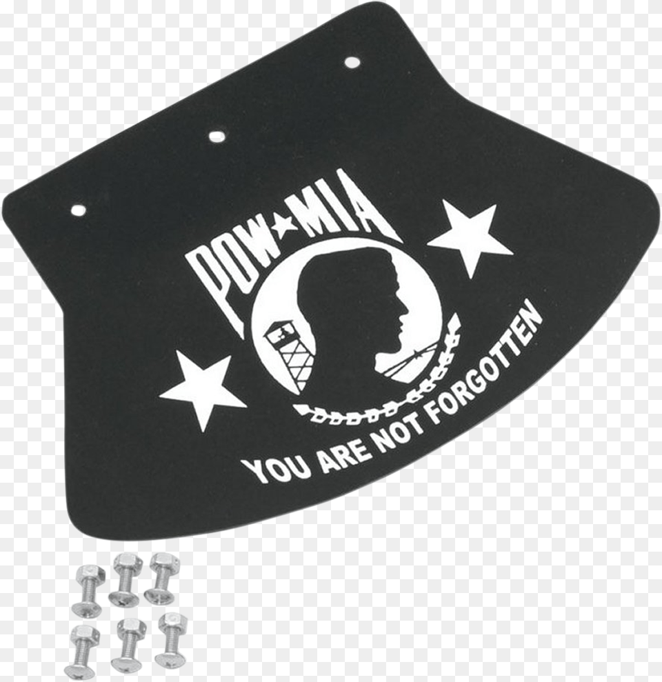 Drag Specialties Black Rubber Pow Mia Rear 9 12quot X Drag Specialties Mud Flaps Mudflap Pow Mia Large, Adult, Female, Person, Woman Free Png Download