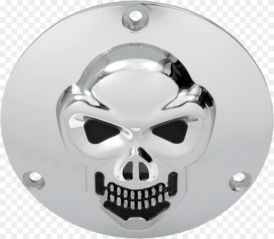 Drag Specialties Chrome 3 D Skull 3 Hole Derby Cover Drag Specialties 1902 0062 3 D Skull Derby Cover Free Png Download