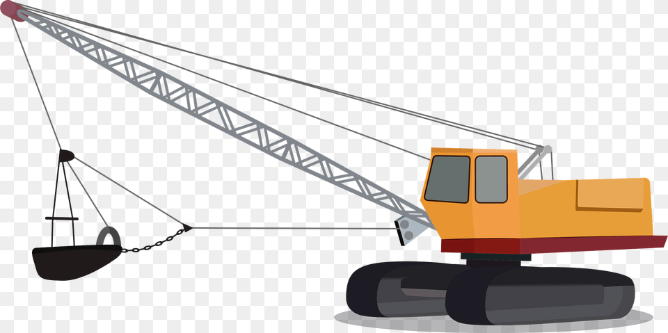 Dragline Excavator Clipart, Construction, Construction Crane, Bulldozer, Machine Free Transparent Png