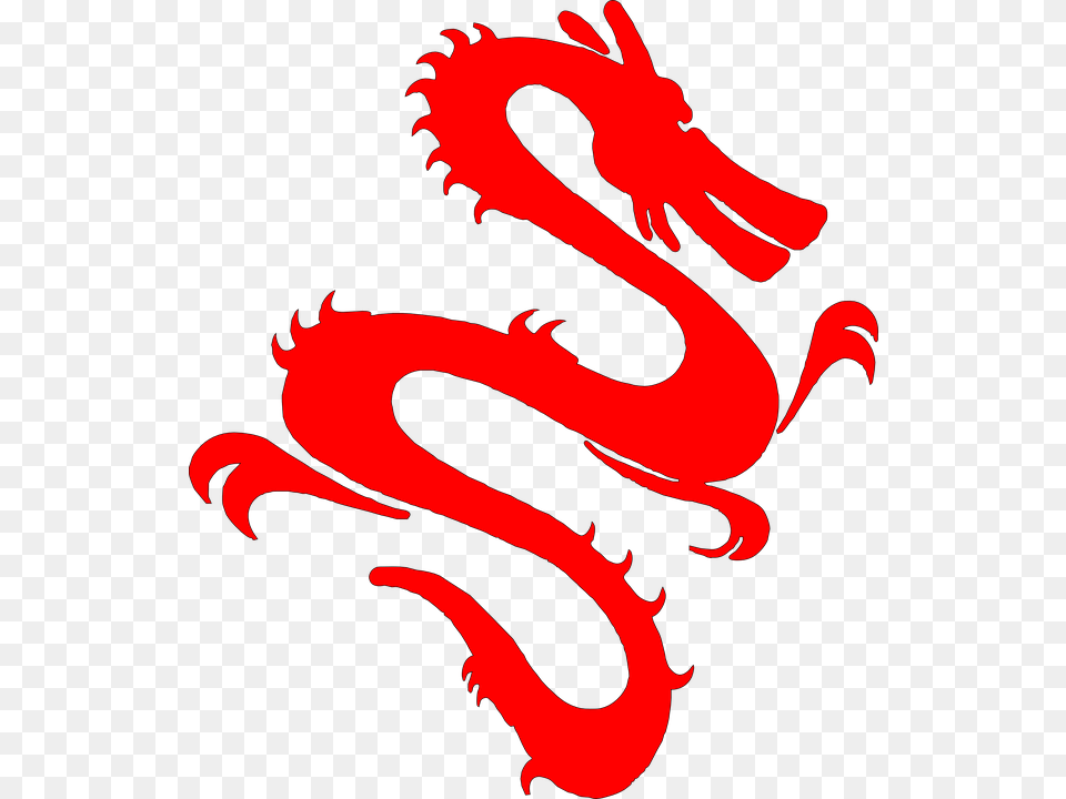 Drago Caligrafia Red Sia Pincelada Amigvel Red Dragon Vector Dynamite, Weapon Free Transparent Png