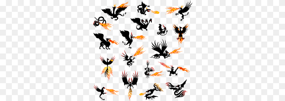 Dragon Art, Fireworks, Pattern Free Png
