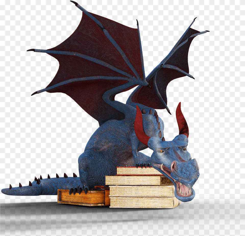 Dragon 1920 Dragon And Books, Accessories, Ornament, Art, Animal Free Png