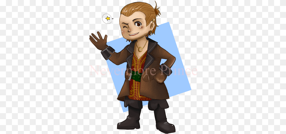 Dragon Age Varric Cartoon, Book, Clothing, Coat, Comics Free Transparent Png