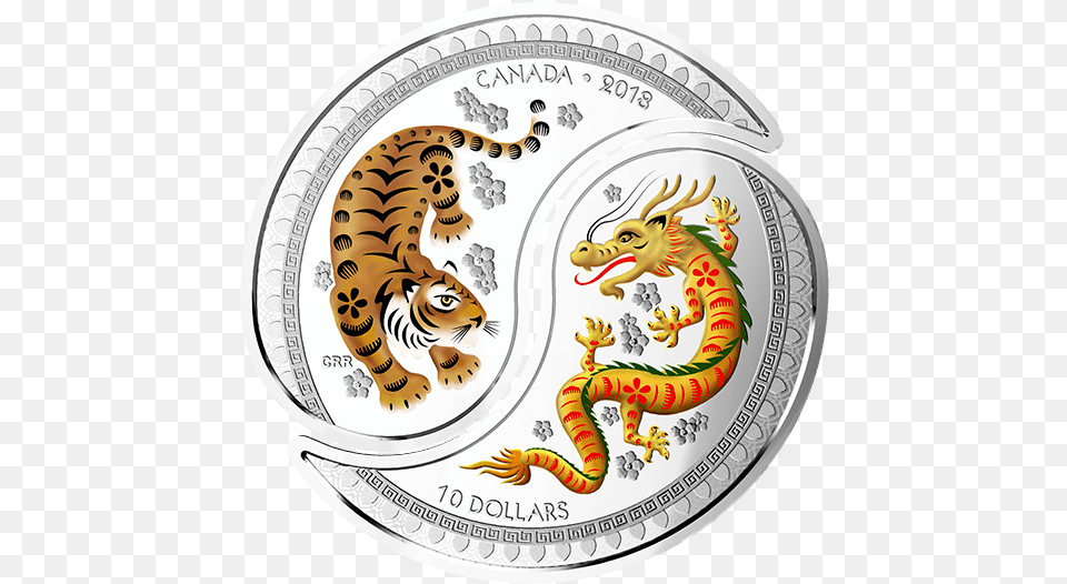 Dragon And Tiger Coin, Money Free Png