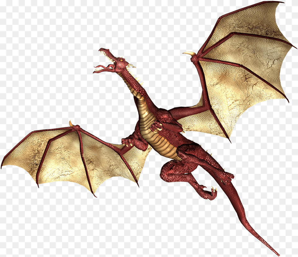 Dragon Background Dragon Flying, Animal, Dinosaur, Reptile Free Png Download