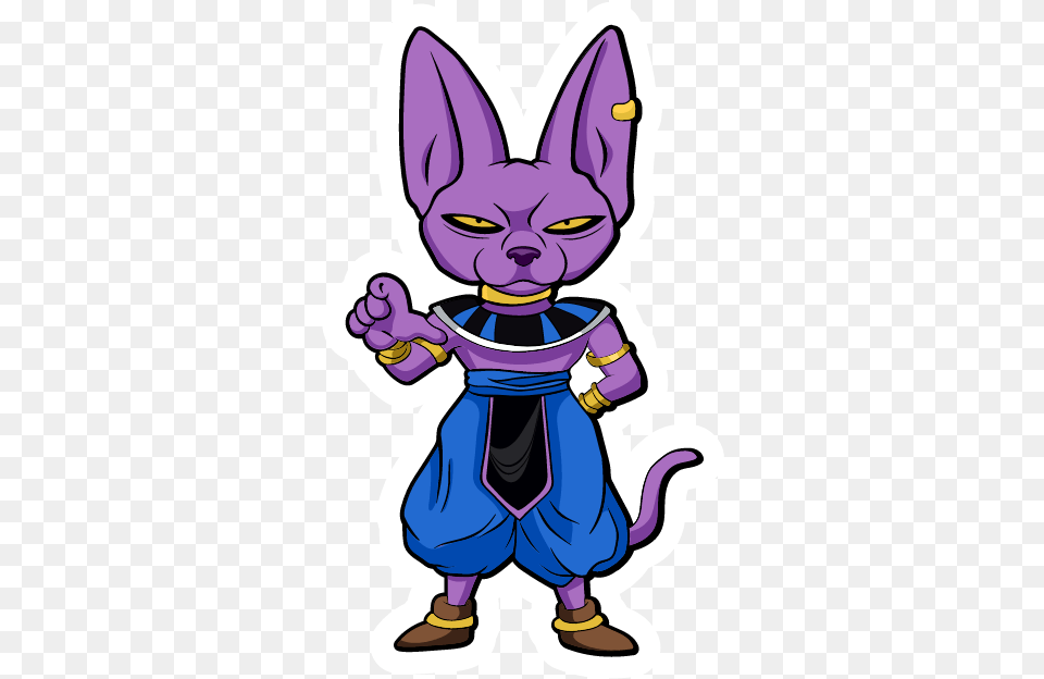 Dragon Ball Beerus Sticker Fictional Character, Purple, Person, Baby, Costume Free Transparent Png