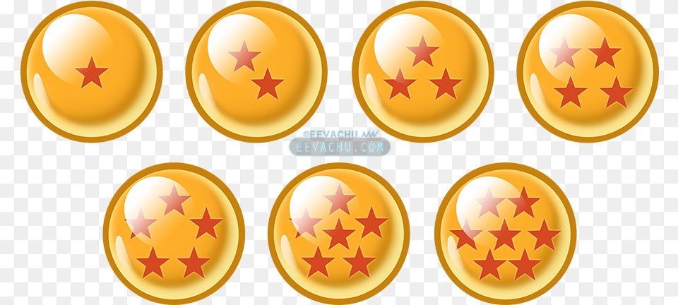 Dragon Ball Button Set Dragon Ball Buttons, Star Symbol, Symbol, Gold Png Image