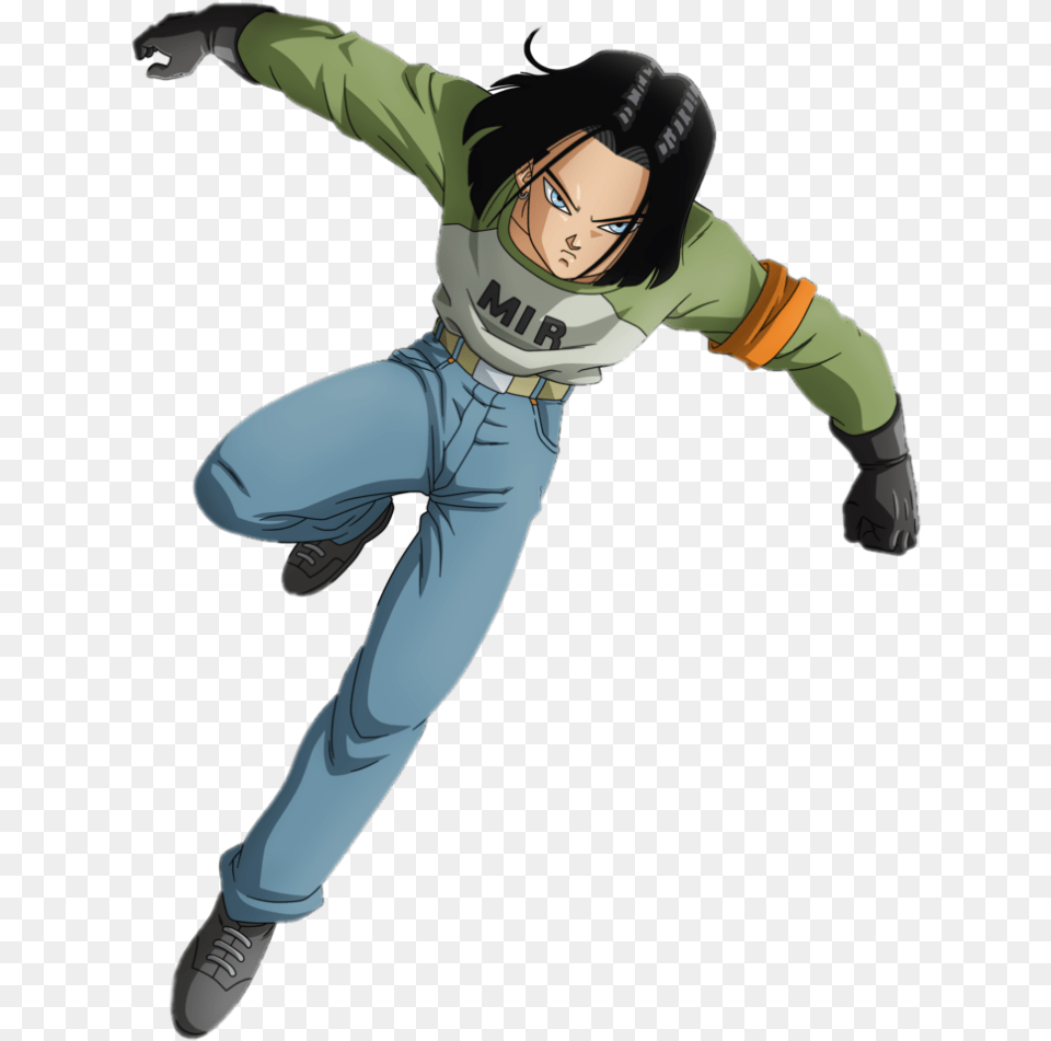 Dragon Ball Character Android Android Nr 17 Dragon Ball, Book, Comics, Person, Publication Png Image