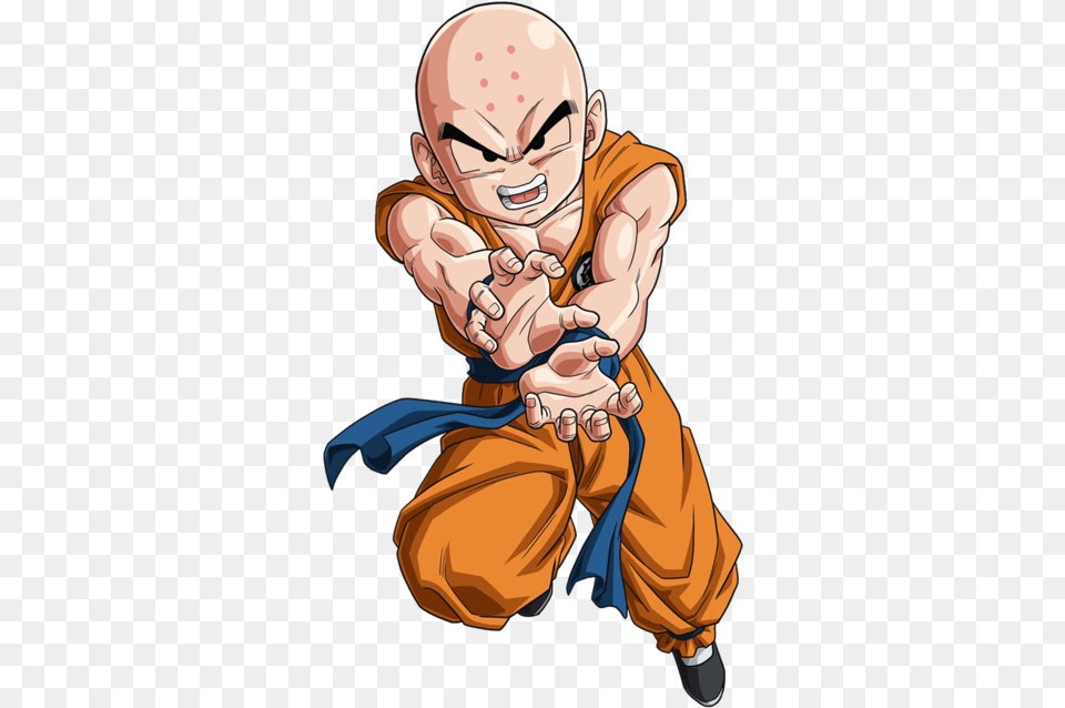 Dragon Ball Character Krillin Martial Krillin Transparent, Baby, Person, Face, Head Free Png Download