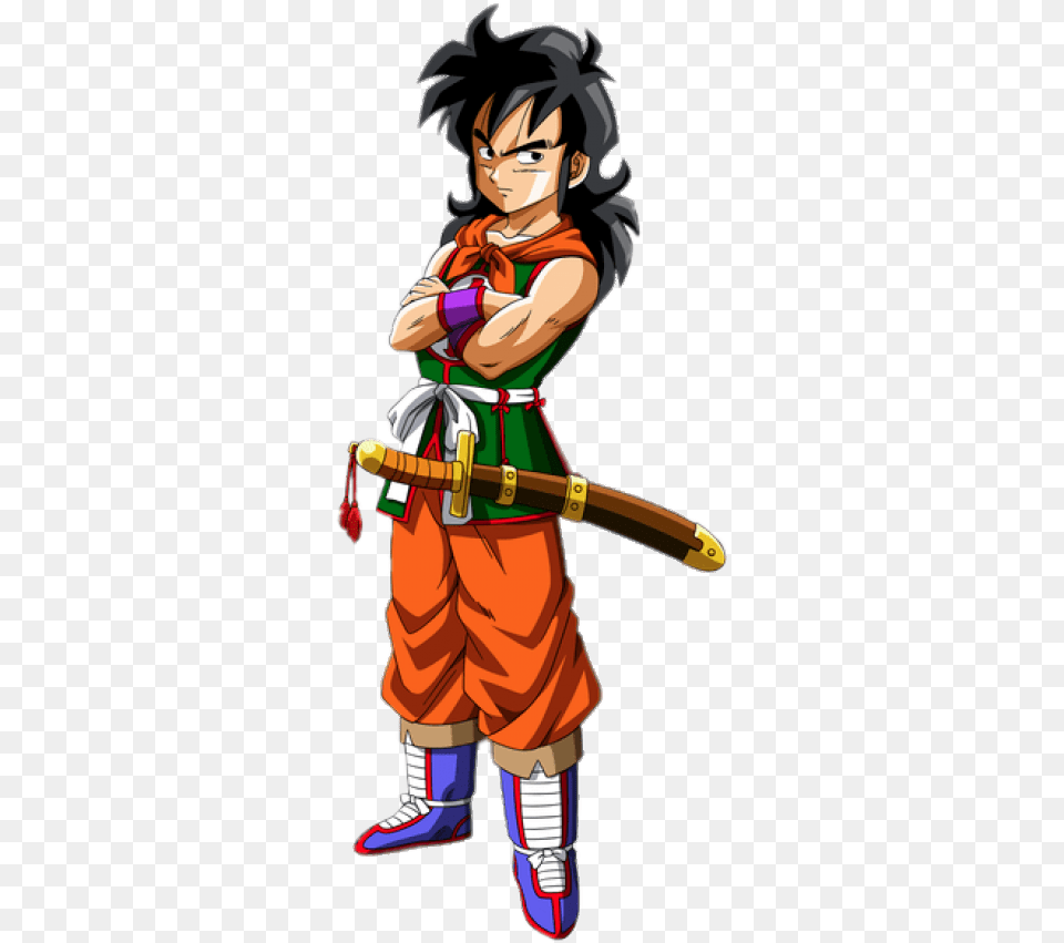Dragon Ball Character Yamcha With Sword, Book, Comics, Publication, Person Free Png Download