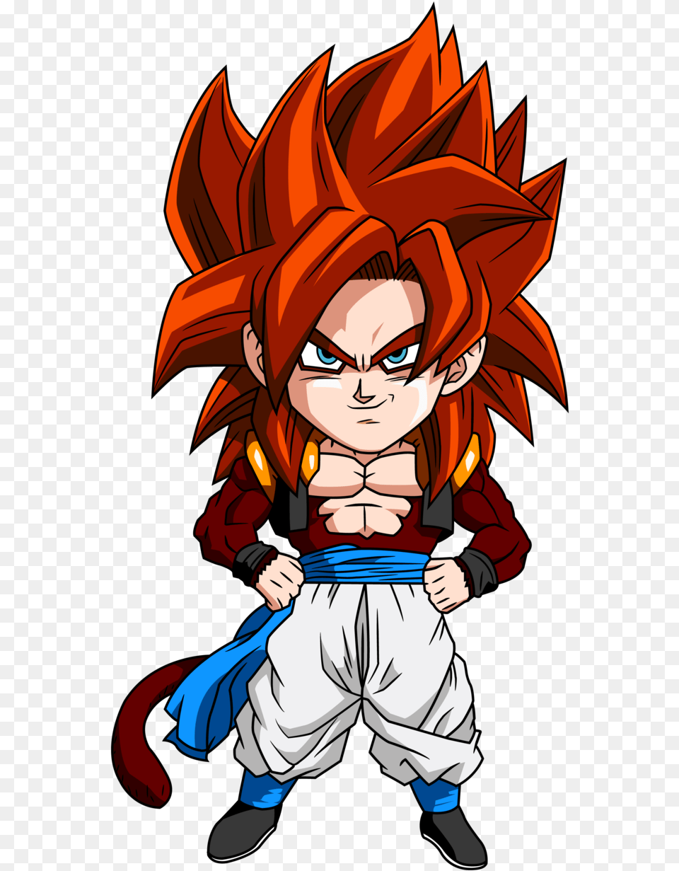 Dragon Ball Chibi Sd Ii Xiibicom Gogeta Ssj4 Chibi, Book, Comics, Publication, Baby Free Png Download