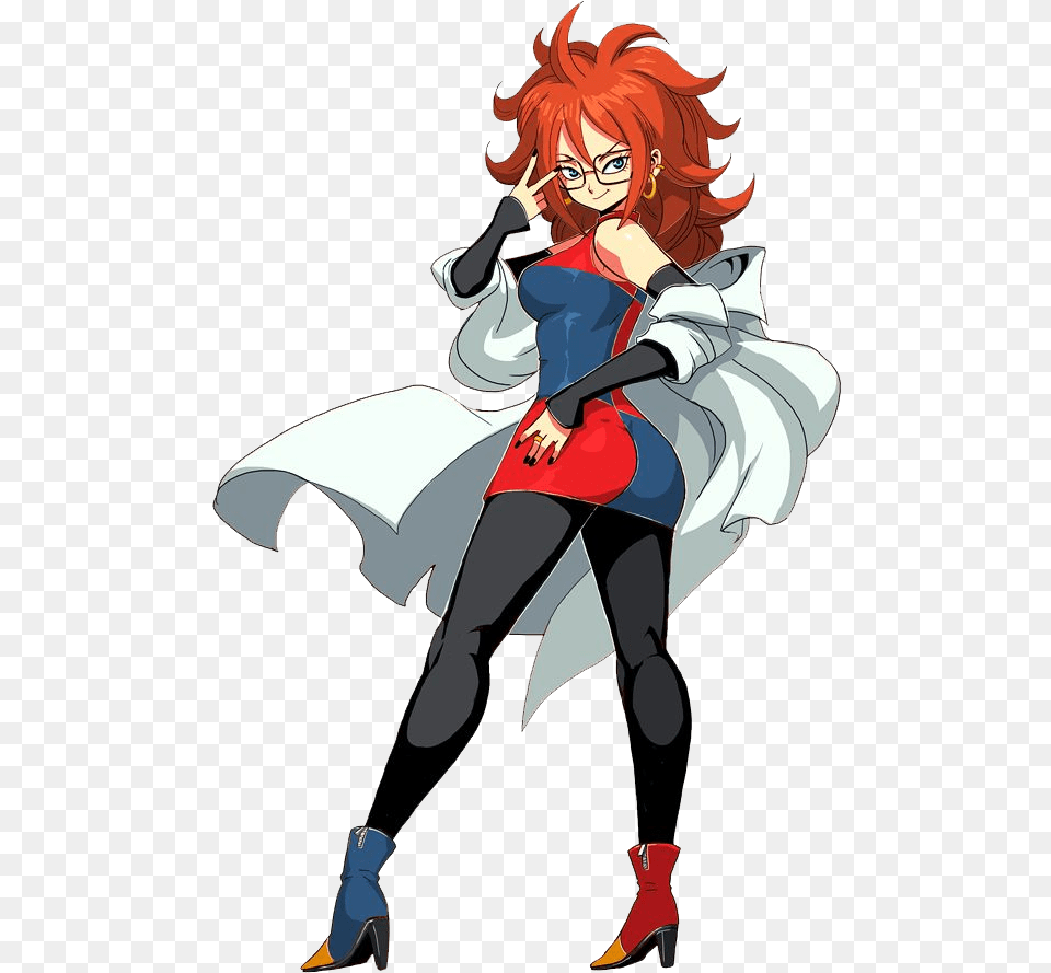 Dragon Ball Fighterz Android Dragon Ball Fighterz Android 21, Book, Comics, Publication, Person Free Transparent Png