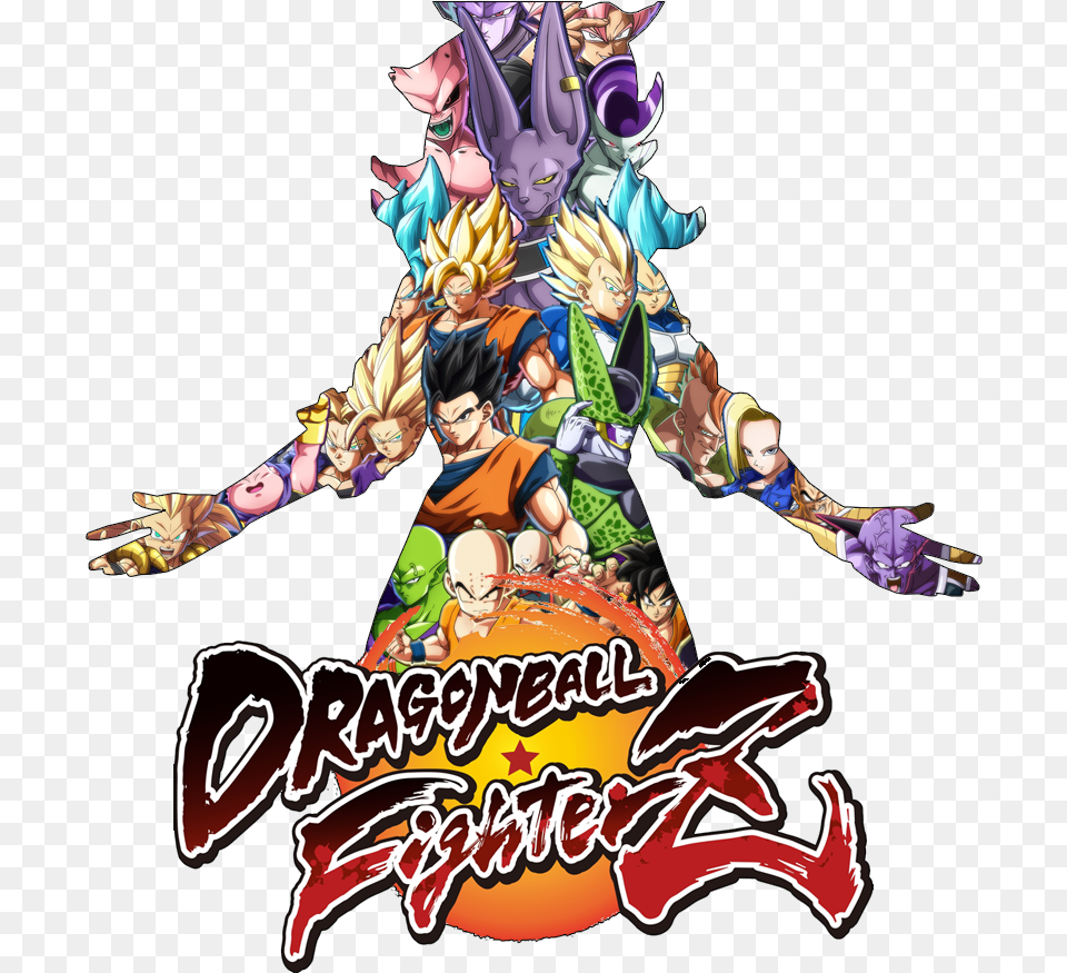 Dragon Ball Fighterz Download Transparent Dragon Ball Fighterz Logo, Publication, Book, Comics, Adult Png Image