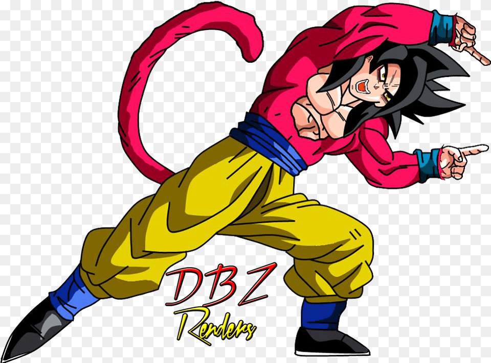 Dragon Ball Fusion Render Goku Ssj4 Y Vegeta Ssj4 Fusion, Book, Comics, Publication, Person Png Image