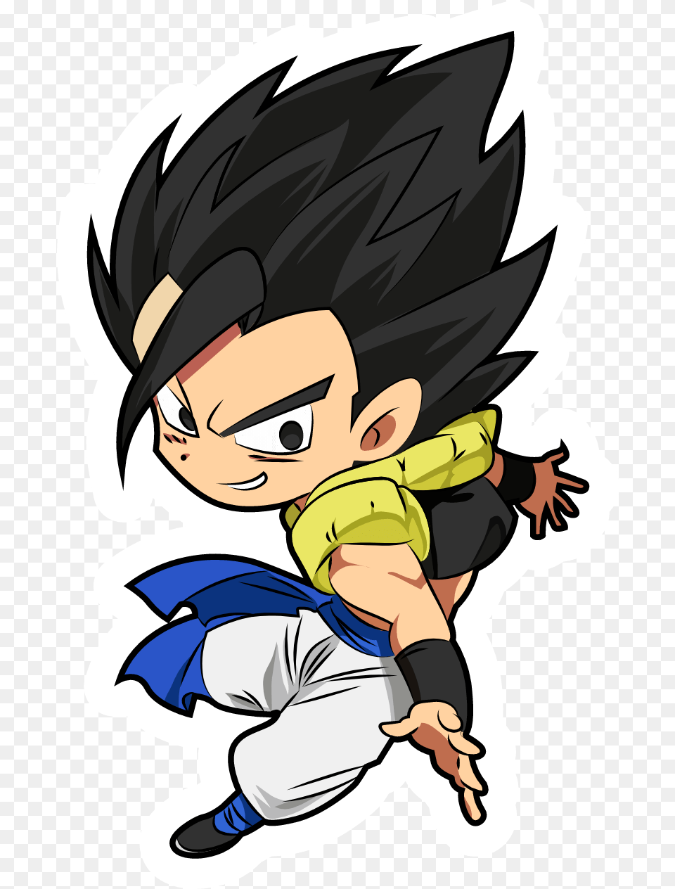 Dragon Ball Gogeta Chibi Sticker Dragon Ball Chibi Gogeta, Book, Comics, Publication, Baby Png Image