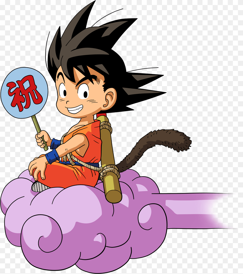 Dragon Ball Goku Logo Logos Download Goku En Su Nube Voladora, Book, Comics, Publication, Face Png Image