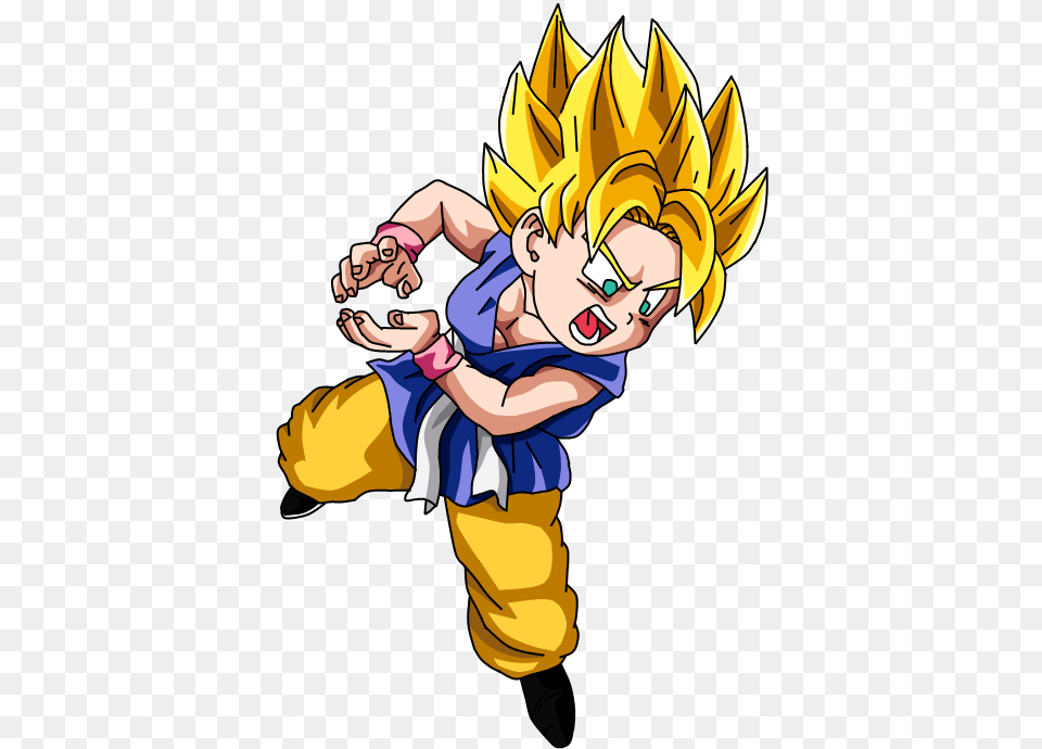 Dragon Ball Gt Goku Super Saiyan Full Size Dragon Ball Gt Goku Super Saiyan, Book, Comics, Publication, Baby Free Transparent Png