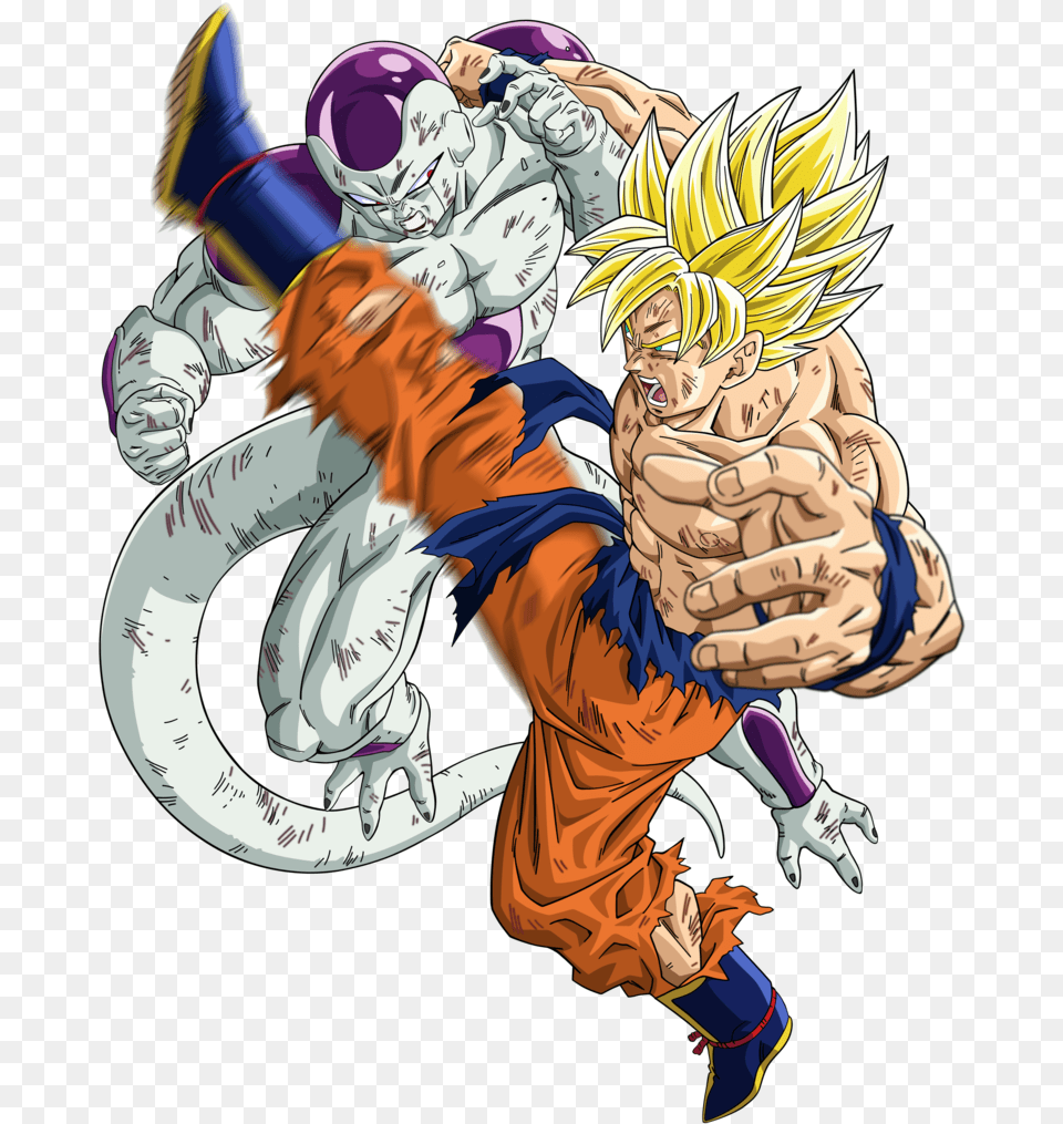 Dragon Ball Gt Goku Vs Frieza Goku Vs Frieza Namek, Book, Comics, Publication, Baby Free Png