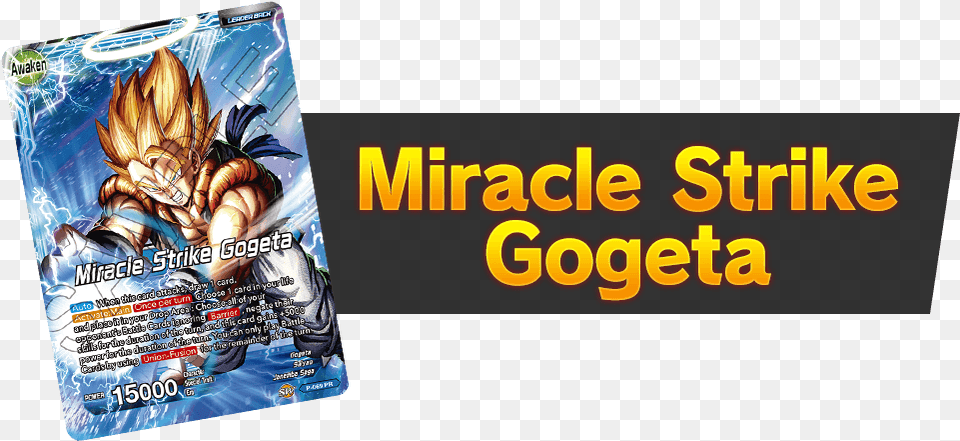 Dragon Ball Miracle Strike Gogeta Limited Card Fictional Character, Advertisement, Book, Comics, Publication Free Png Download