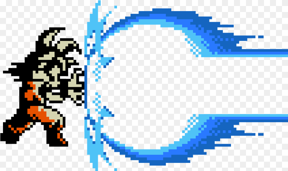 Dragon Ball Pixel Goku Kamehameha, Art, Graphics, Pattern, Outdoors Free Png Download